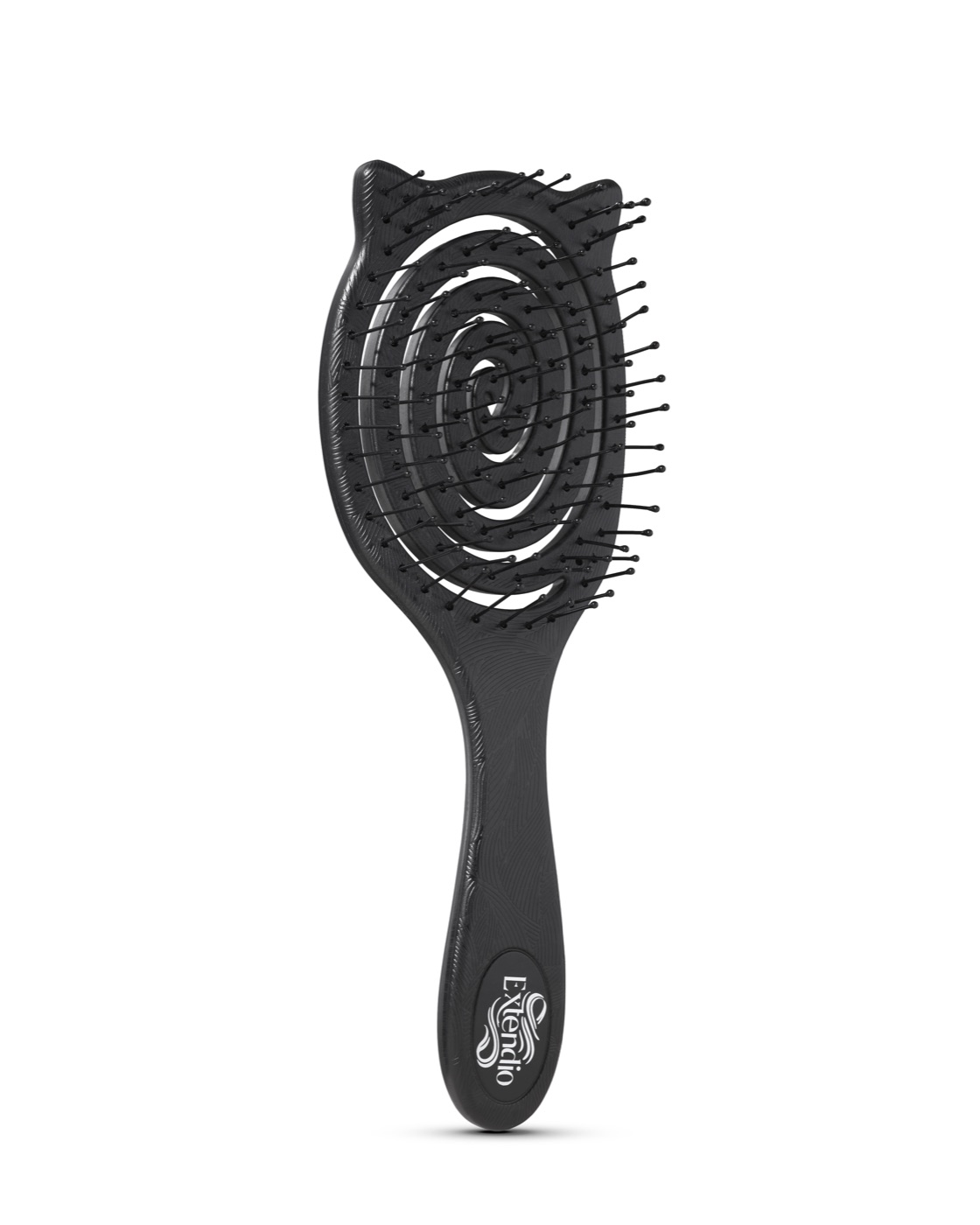 Extendio Haarbürste mit Katzenohren-Design in Schwarz